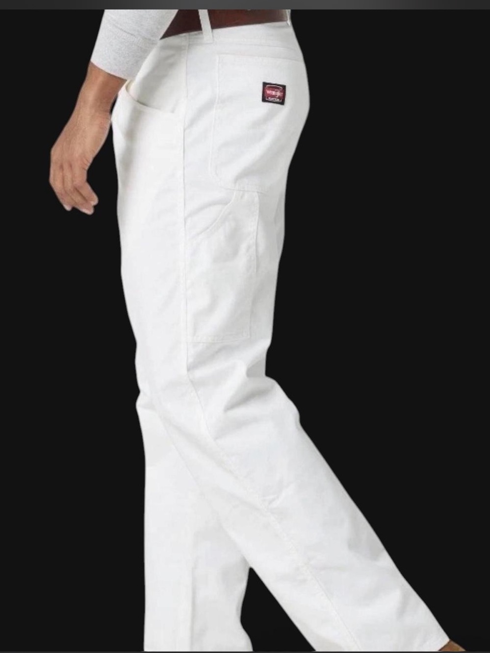 NWT Wrangler White Work Painter Carpenter Pants Jeans size 46 x 32